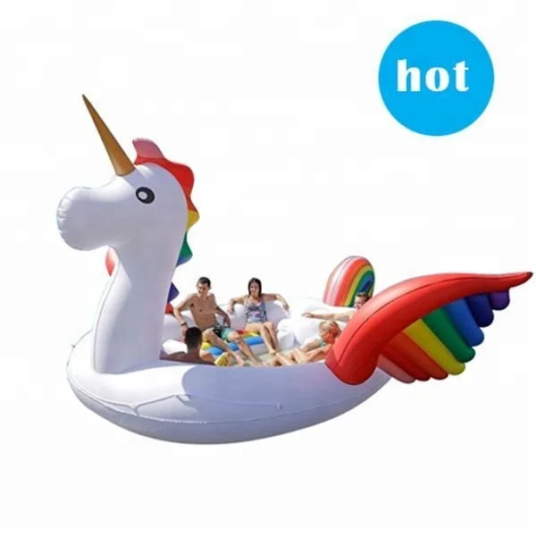 big unicorno Party Island 6 Person FLOAT matelas flottant piscine