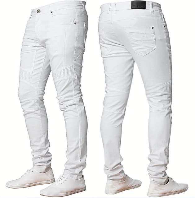 summer fashion  white young skinny jeans mens