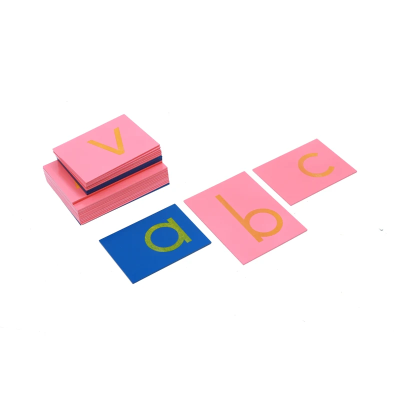 Kids Language Set Montessori Material Early Childhood Educational alphabet letter Toy Lower and Capital Case Sandpaper  letters