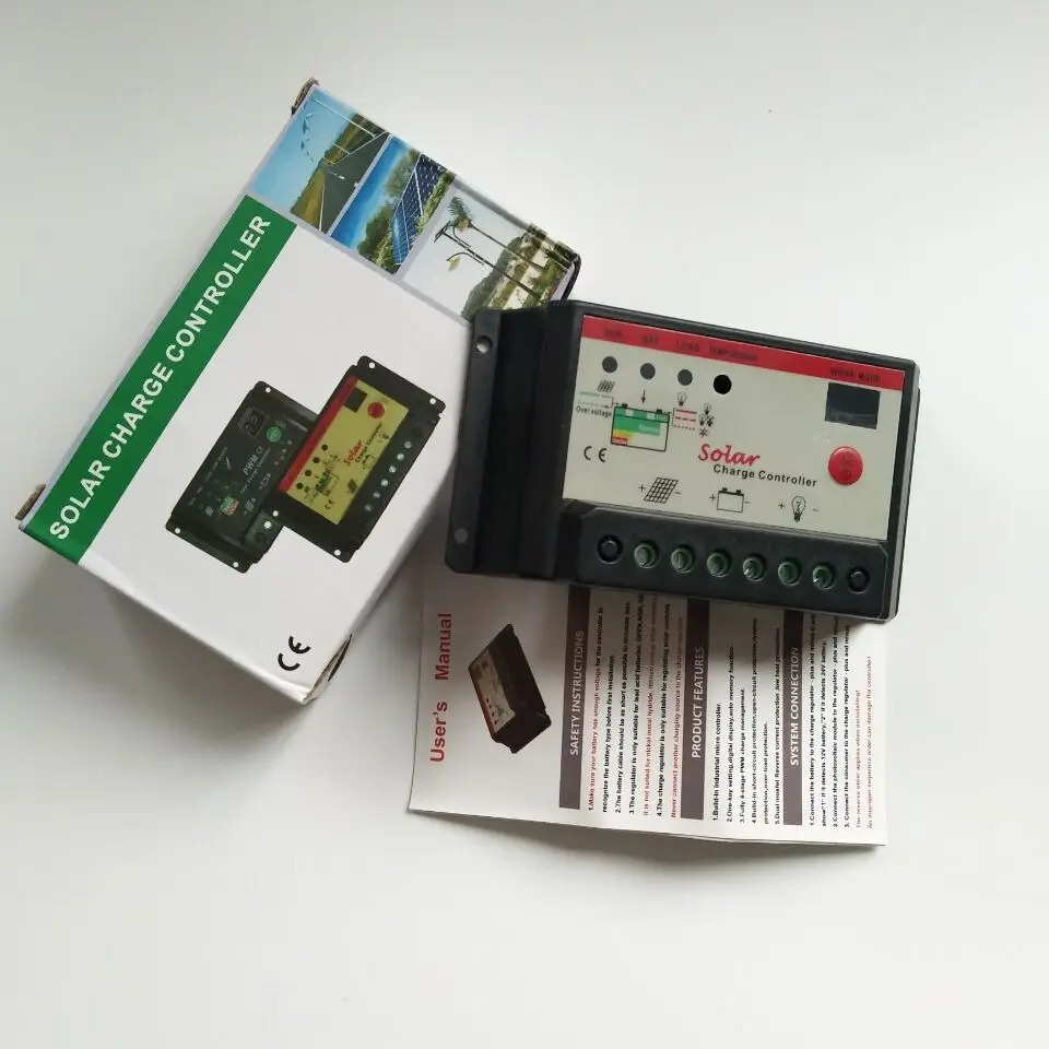 hot sale 10A 12V 24V PWM Solar Cell panels Battery Charge Controller Timer for LED street lighting or solar home system