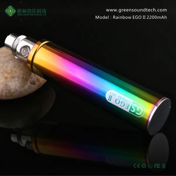 
2021 Unique Electronic Hookah pen Ego Pen Rainbow 2200mah Electronic Cigarette Vape Pen 