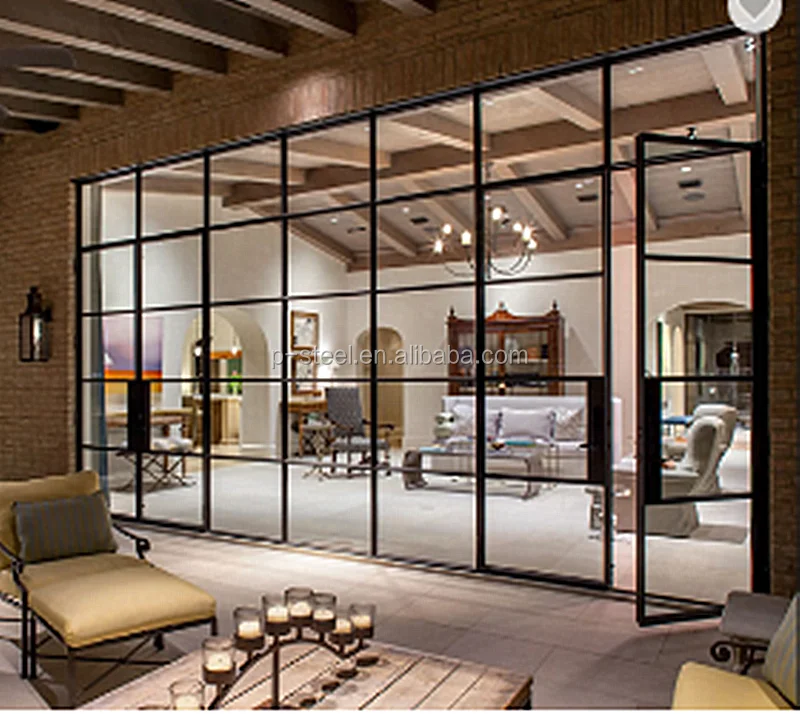 Hot Customized window door Partition Wall Steel design shop windows and doors manufacturers