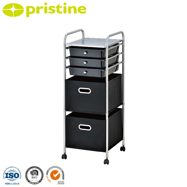 Office trolley MIT 5 Metal fabric movable with drawers