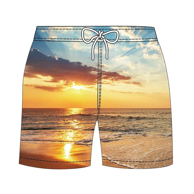 
Sublimation mens swimwear swimming trunks board surf shorts 