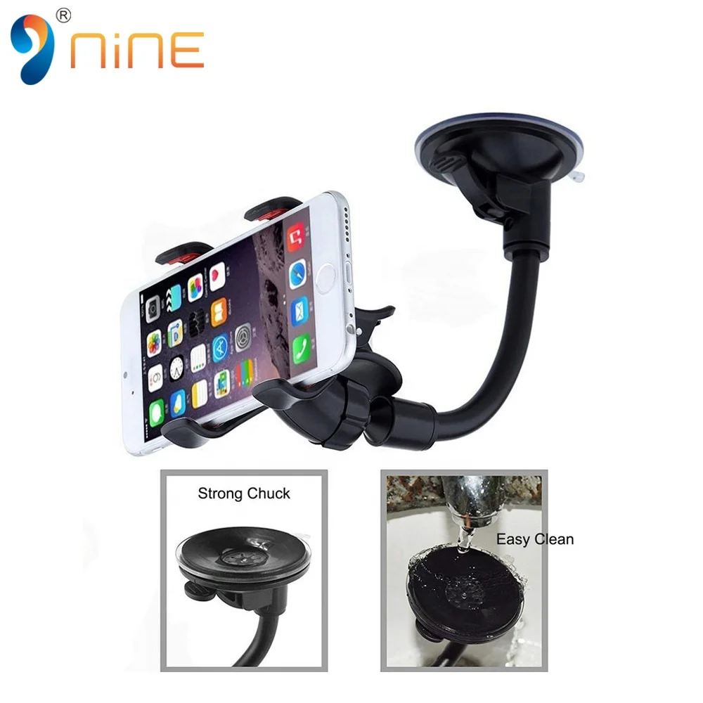 360 degree rotating gooseneck suction cup car windshield mount cell phone holder air vent phone holder