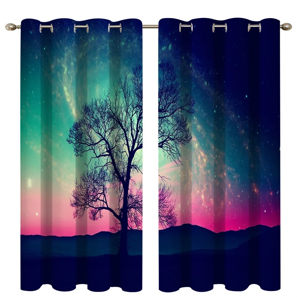 Custom Made Digital Printing Blackout Polyester Window Dressing Shade Curtain