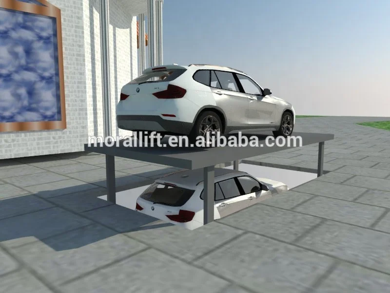 Underground garage parking equipment car lift for 2 cars