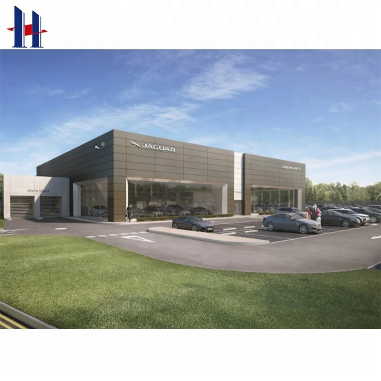 Prefab steel structure car showroom/4s car shop