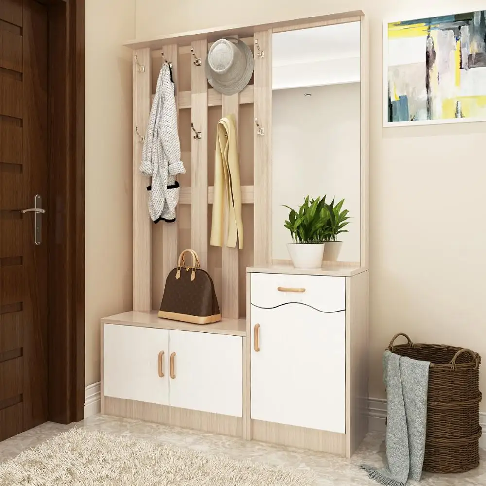 
living room furniture MDF wooden shoe rack cabinet with drawer 