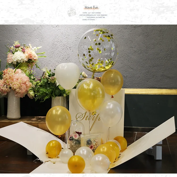 Новейшая удивительная коробка для подарков Лизы с разными воздушными Шарами на День святого Валентина