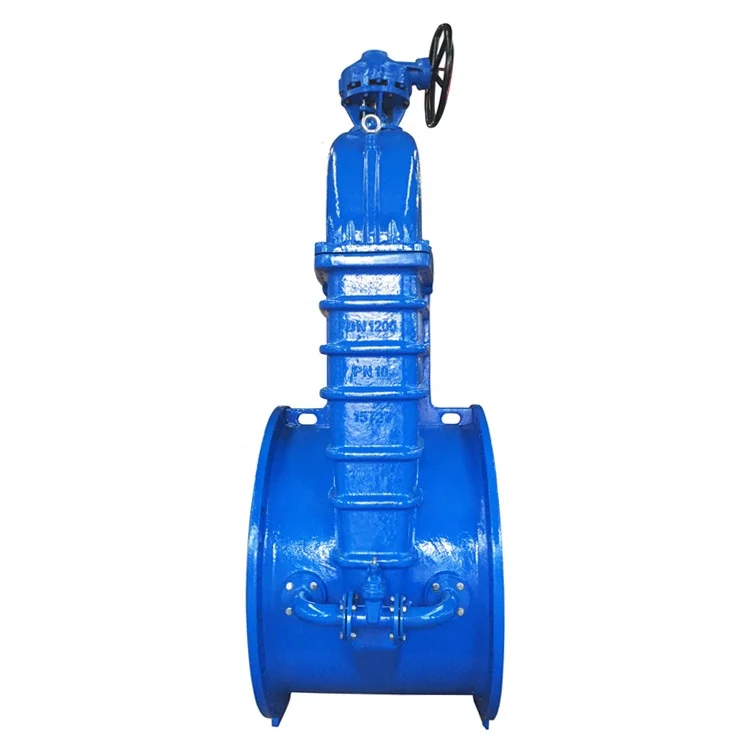 Big size Z545X DI flange resilient seat gate valve with  gear box