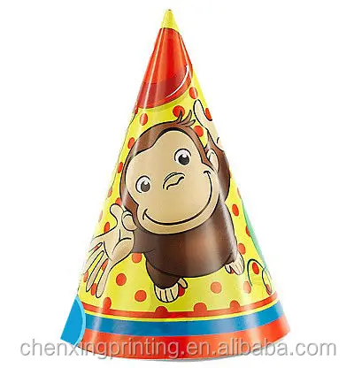 
Curious George Party Hats 