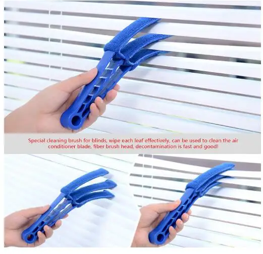 4 Sleeves Air Conditioner Window Shades use dust remove Blind cleaner