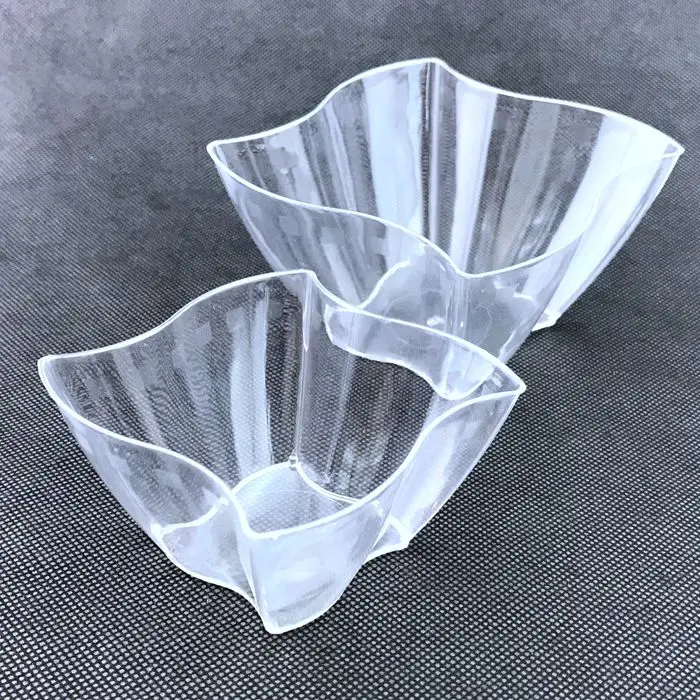 New Design Clear Plastic Square Dessert Cup