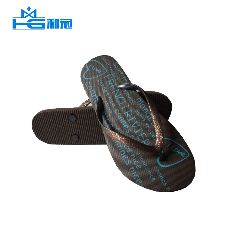 fashion glitter pvc strap diy picture flip flops sublimation insole glitter sandal for women flip flops
