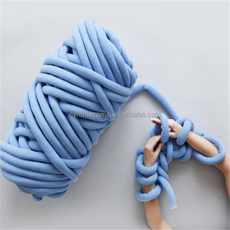 Giant Tube Yarn Arm Knitting Giant Yarn Nylon Cotton Hollow Tube Yarn For Hand Knitting