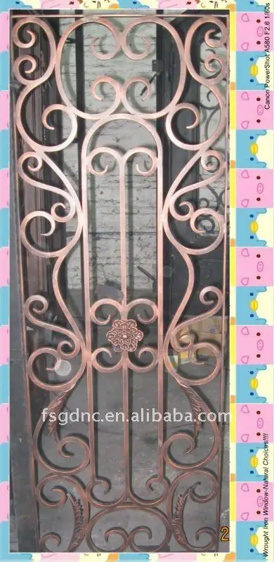 Прямоугольник из кованого железа окна с фитингами и ошейники для собак (NC-window-01)