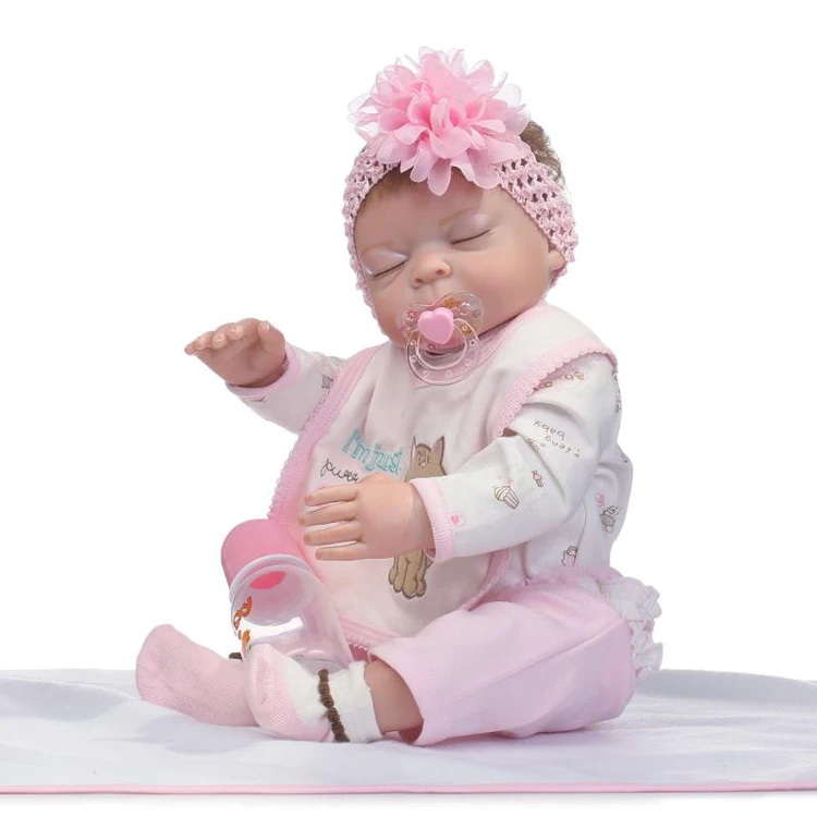 22' fashion kids birthday toy factory full body silicone reborn dolls