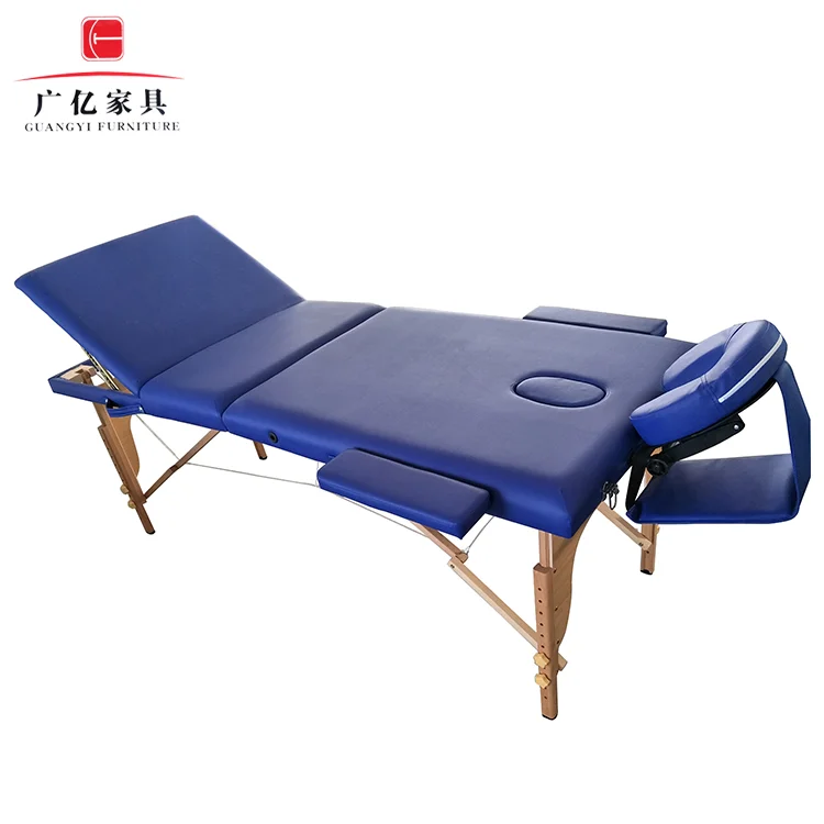 wood adjustable deluxe foldable massage beds massage beauty spa table for sale