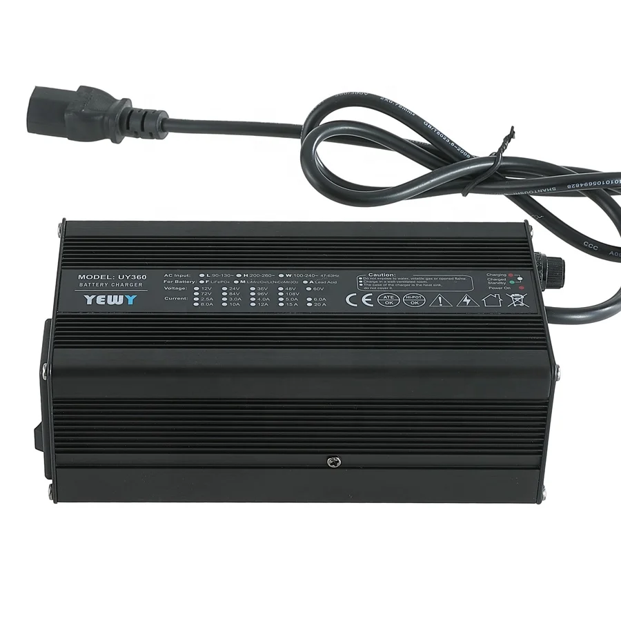 12 Months  WARRANTY Travelling bus 24v 10a 12v 24v 36v 48v 60v 72v 84v lithium/lifepo4/LFP battery charger