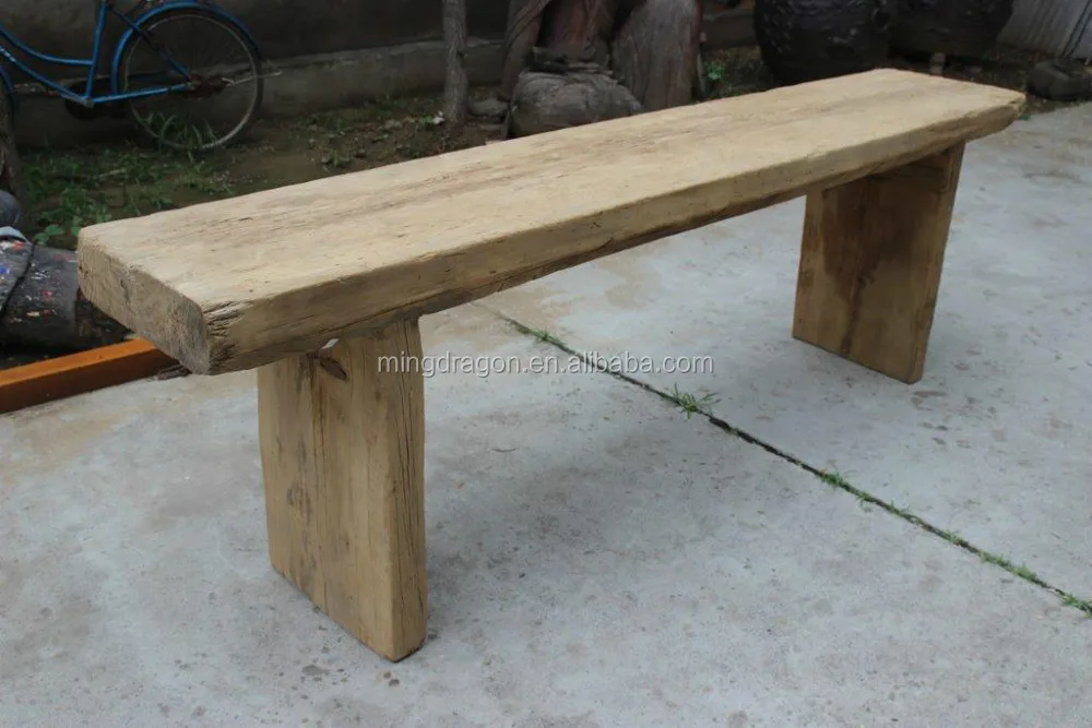 Chinese vintage reclaimed wood natural console table