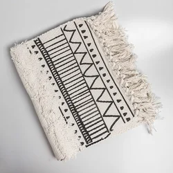 european mexican dining table runner For Home decoration Use Tassels table cloth burlap macrame Table Desk Runner