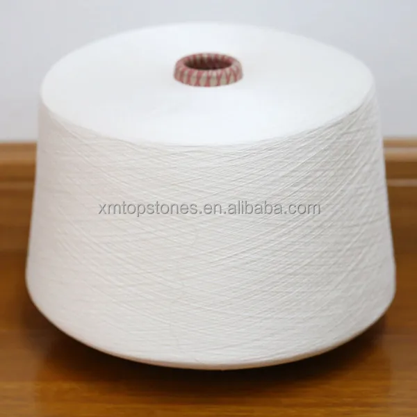 100% polyester slub yarn 21s twisted rign spun polyester yarn