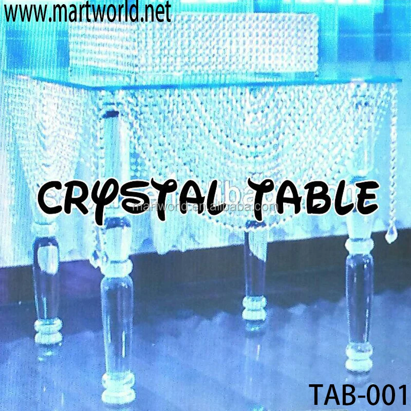 High quality acrylic crystal table for home hotel wedding events&party dinning table coffee table(TAB-001)