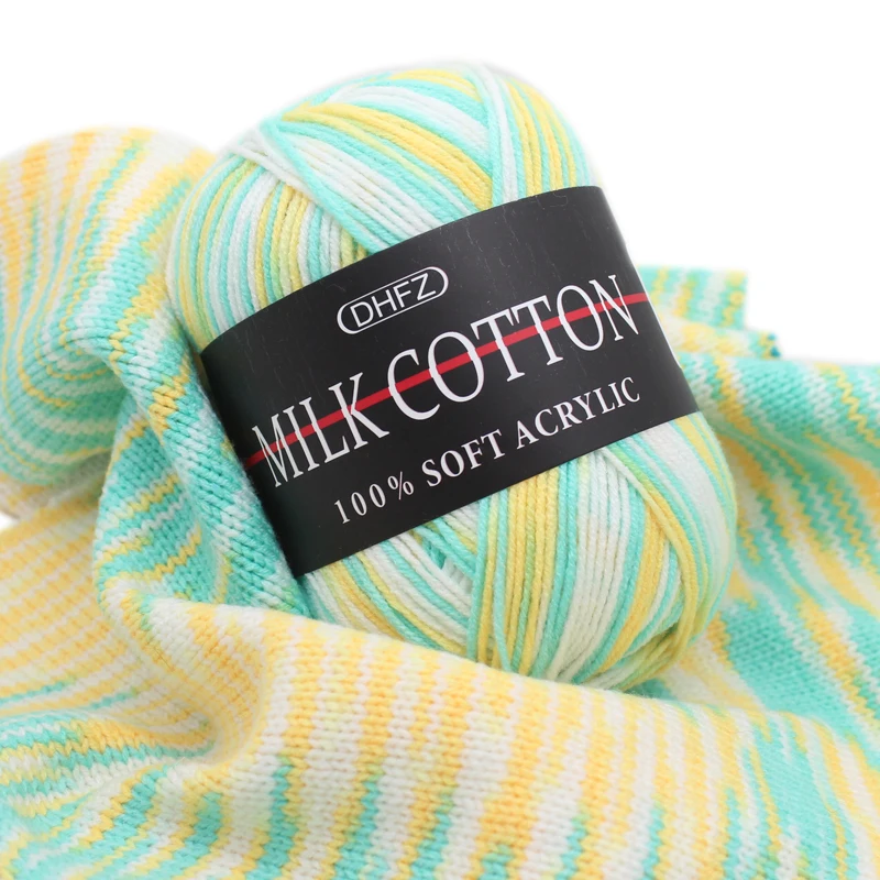 Big sale high quality dyed milk cotton yarn for knitting sweater