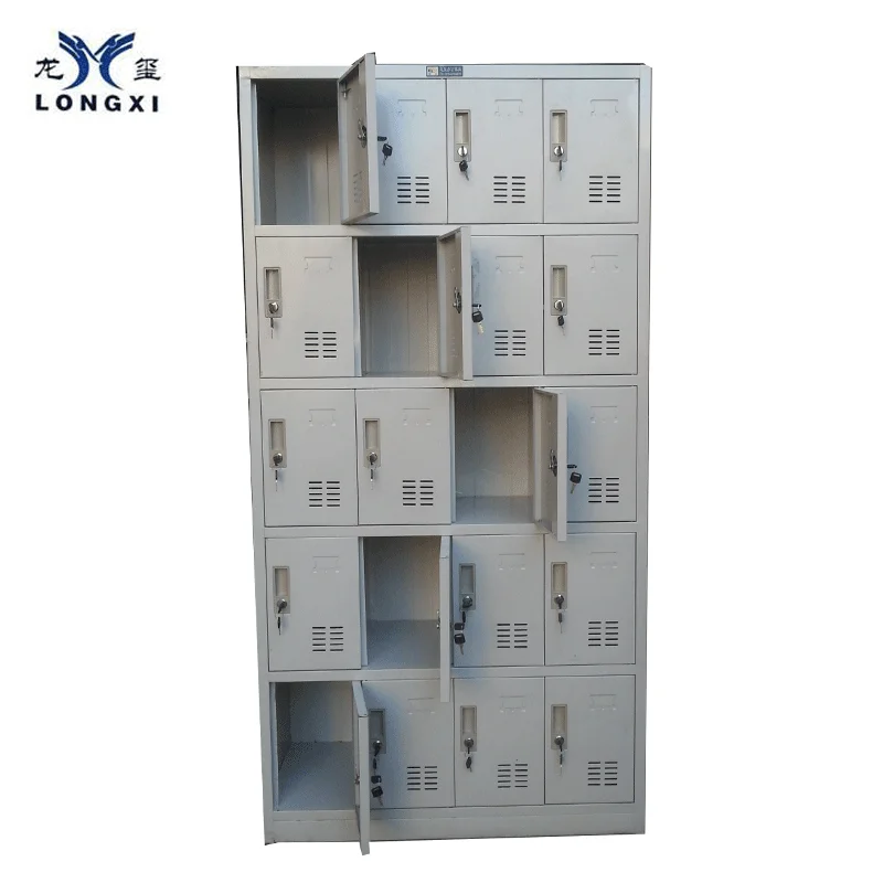 High quality gym metal 20door locker ,custom storage clothing wardrobe locker, steel office and school locker cabinet
