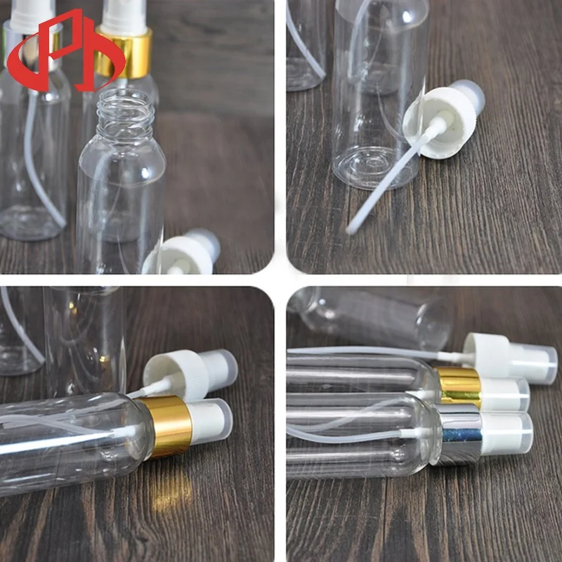 Factory PET  plastic liquid cosmetic spray bottle perfume body spray bottle