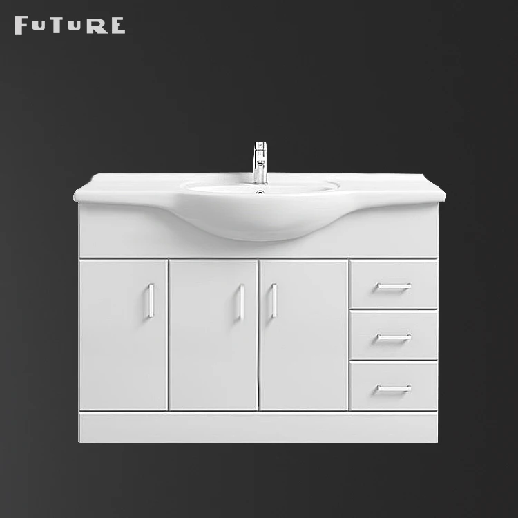 
1200mm White Vanity Cabinet Shampoo Basin China Bathroom Furniture Shampoo Sinks Counter Mounting Single Hole Modern Desgin Oval 