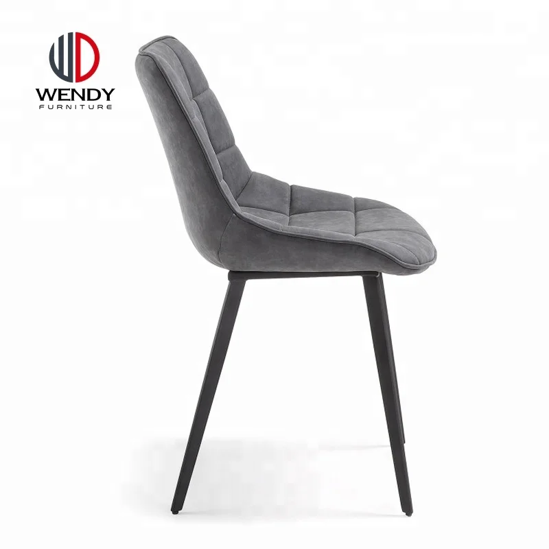 sillas plasticas popular design dark grey color fabric dining room chair