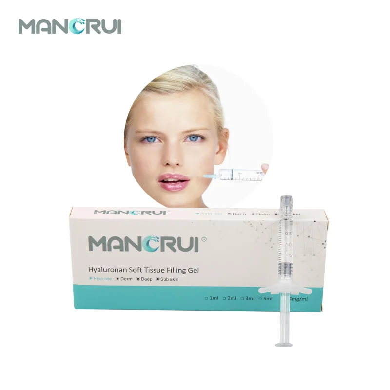 Антивозрастной кросс-связанный натрия гиалуронат кислота гель впрыска 1 мл для лица