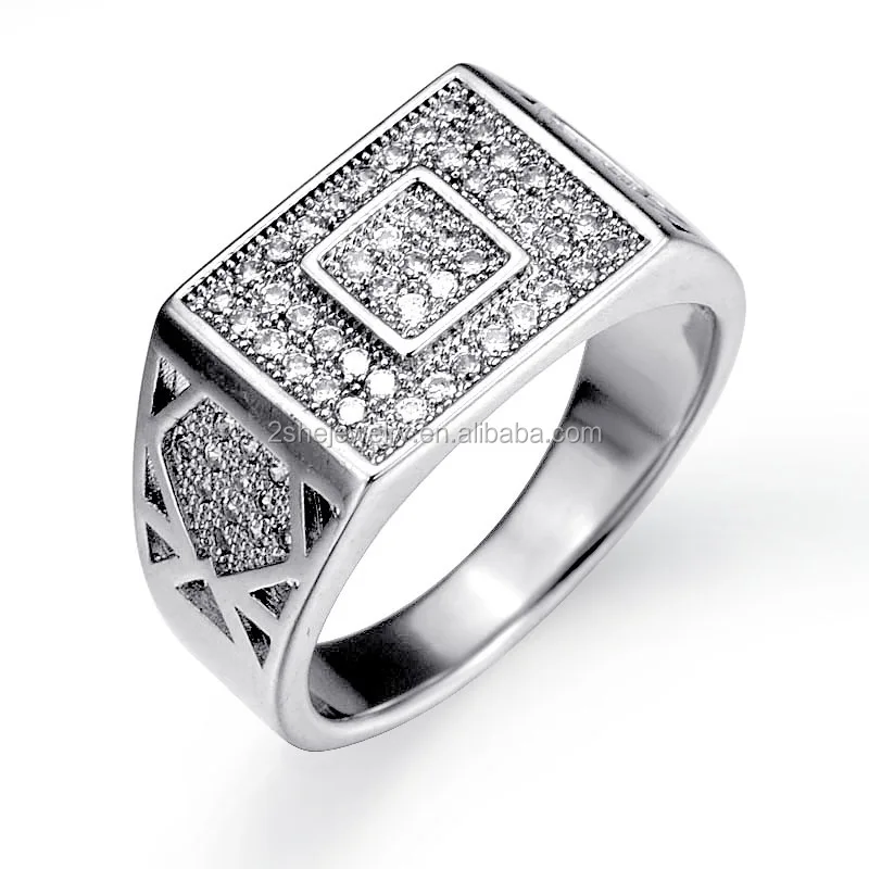 2SHE Fashion mens sterling silver ring settings