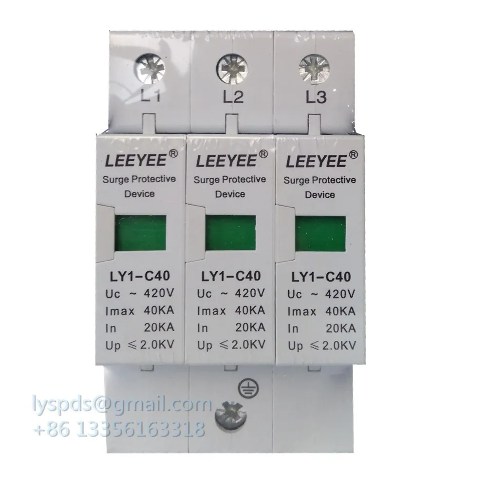 40ka 3 P surge protector din установки