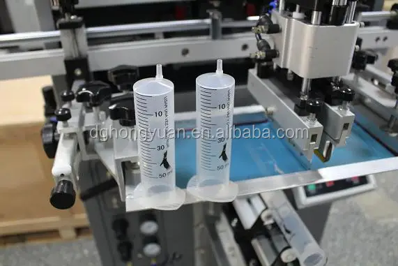 Semi auto silk screen 1-50ml syringe barrel printing machine