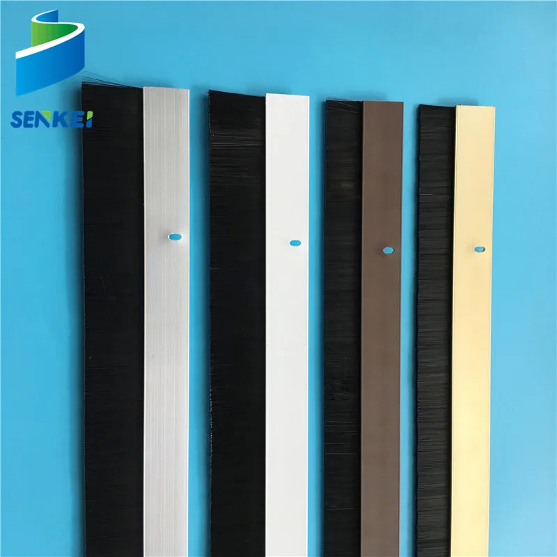 
Factory Wholesale Export To Qatar Self Adhesive Rubber Sheet Aluminum Alloy Brush Door Window Sealing Brush Strip PVC Brush 