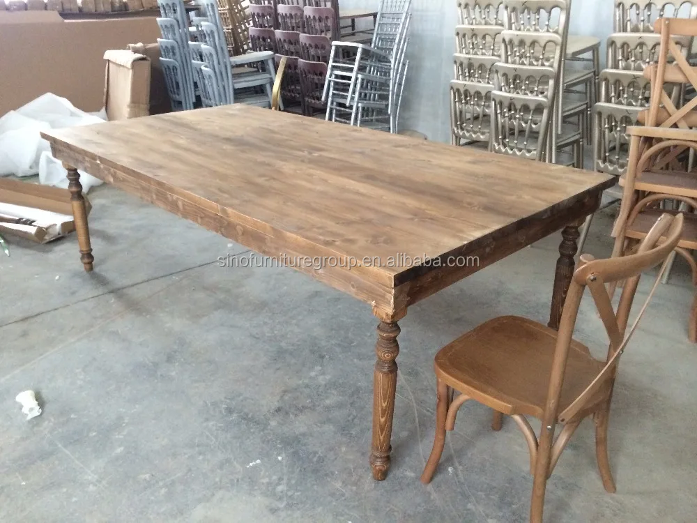 Solid wood antique dining farm table