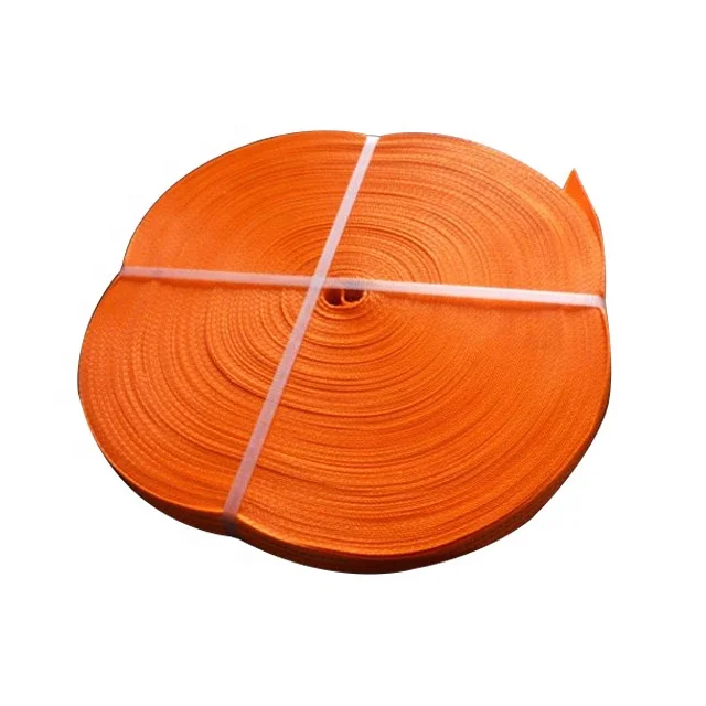 300mm 10T Orange Heavy Duty Polyester Strap Webbing For Lifting Sling