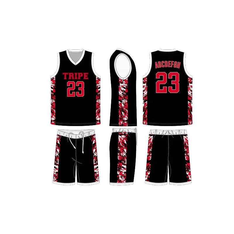 Custom high quality 100% polyester quick dry mesh sublimation printing team basketball jersey