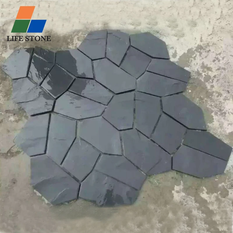 China cheap outdoor paving stone natural stone pavers for sale black  patio paver stones