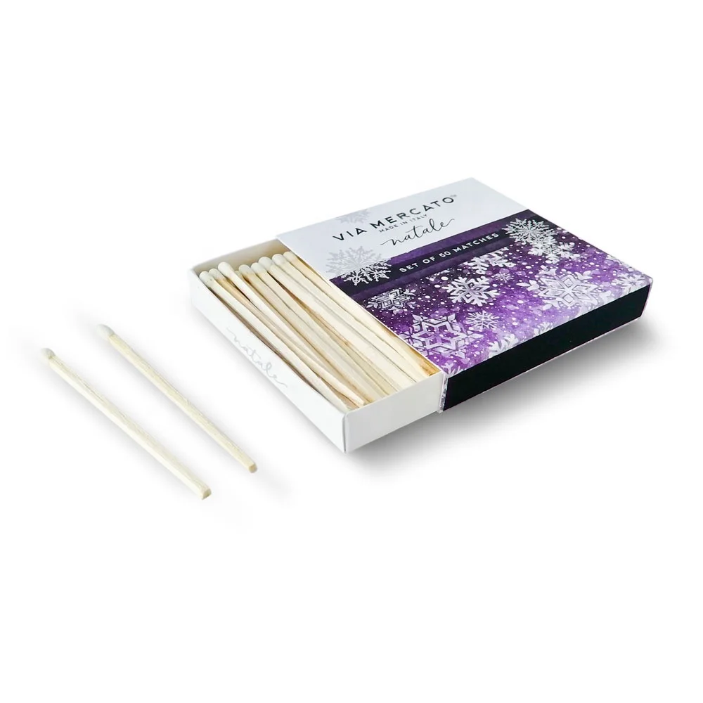 Top quality wooden safety candle matches colorful match head promotional matches