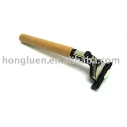 OEM Custom Men Straight Barber Razor Luxury Blade Shaving Tools with Wooden Handle