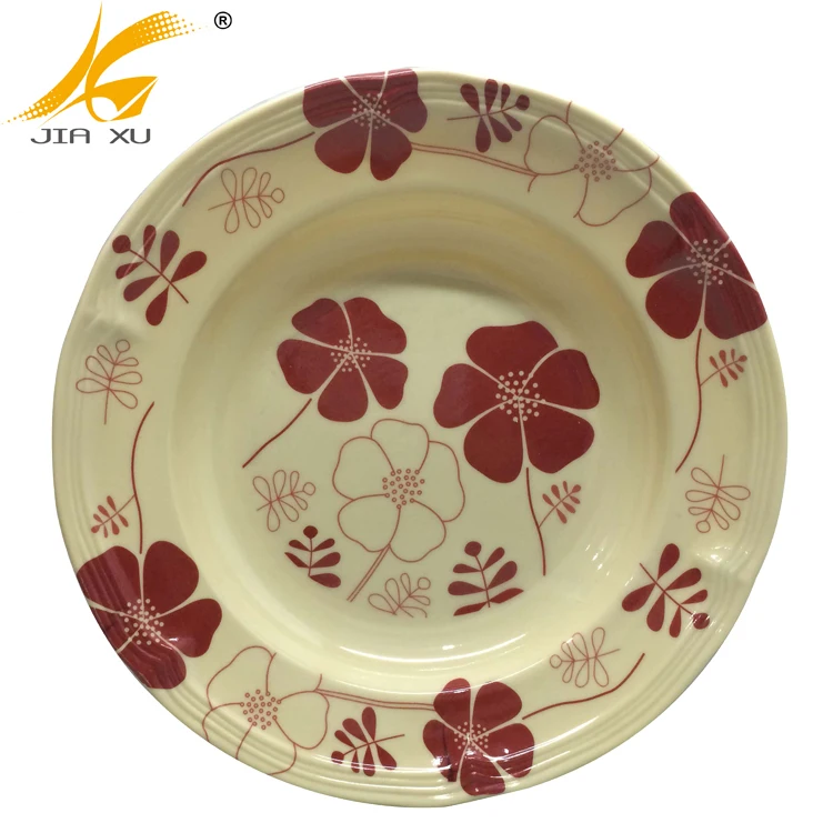 good quality melamine dinnerware deep dishes soup plate custom design  CMYK printing