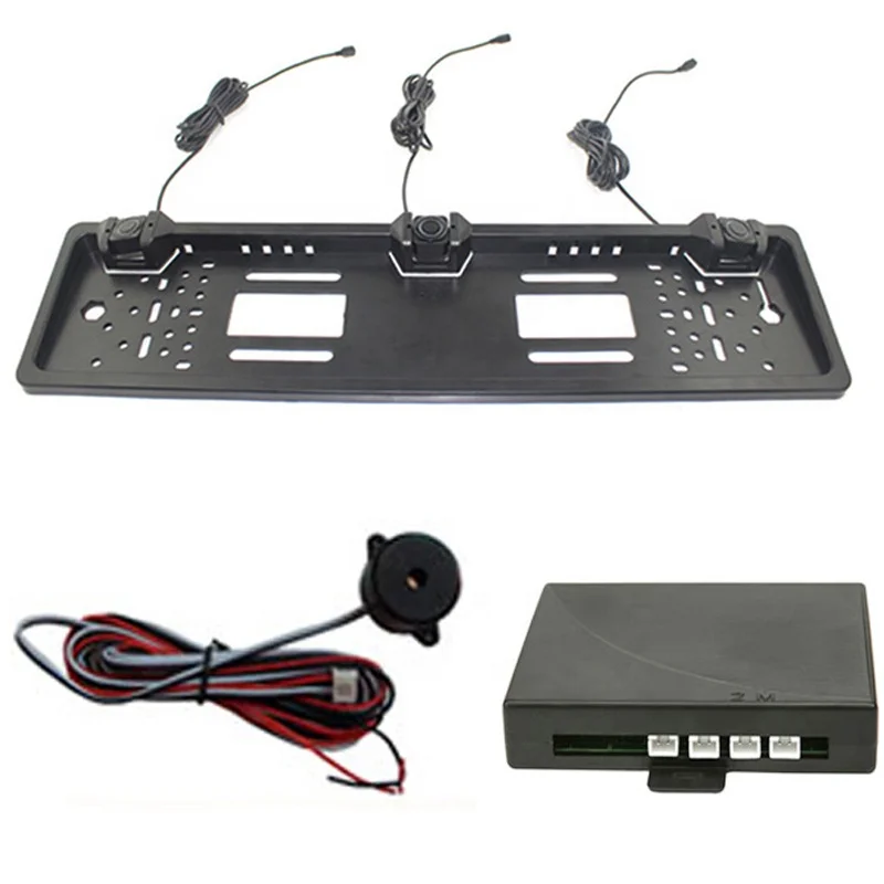 3 Mins Installation European License Plate Rear Parking Sensor Buzzer Alarm