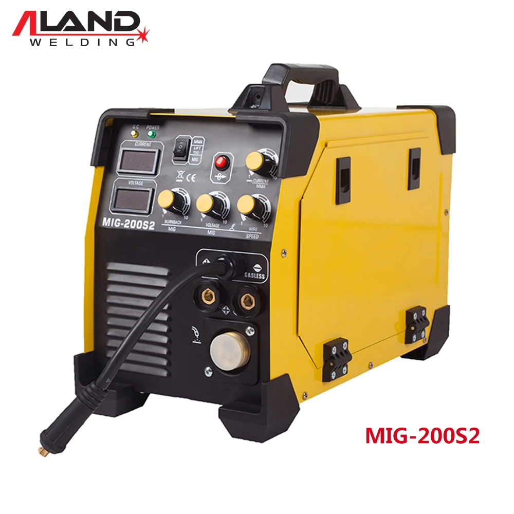 Portable IGBT Inverter MIG Lift-TIG MMA Welding Machine MIG200S2 200A 3IN1 Multi Function Mig Welders Gas No Gas