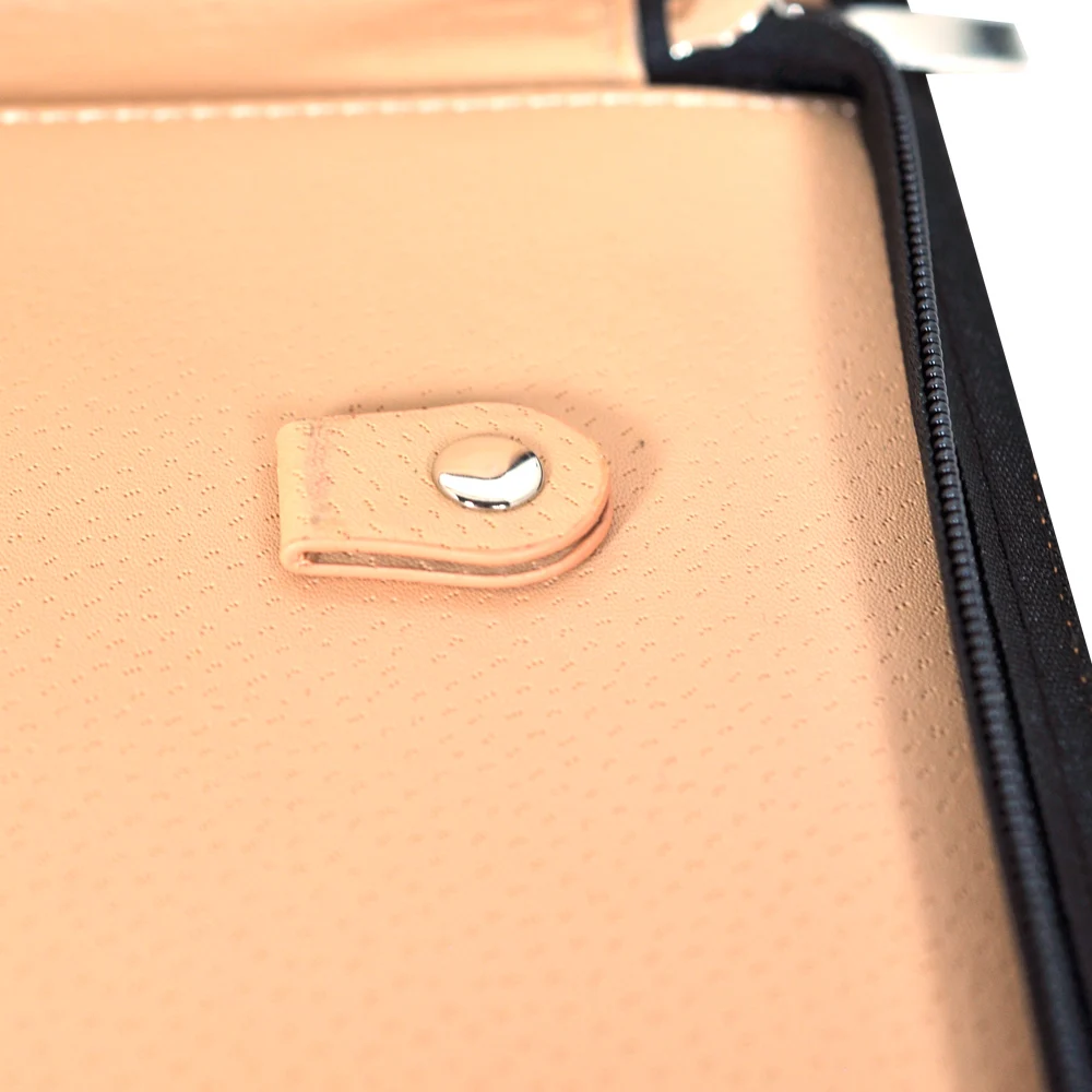 Папка для документов на молнии кожаная