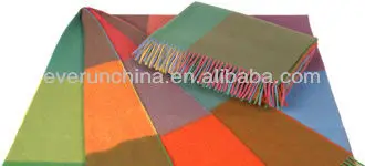 50cc78 100% шерсти щеткой мандарина площади проверить плед одеяло с бахромой