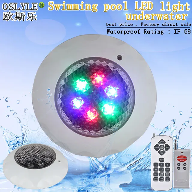 POOL LED LIGHT  UNDERWATER POOL WATERPROOF IP68 CE ROHS FCC RGB RGBW  OSH6005P-8 HIGH POWER WALL MOUNTED SWIMMING POOL LAMP